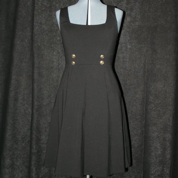 Black Square neck midi dress - Picture 1 of 5